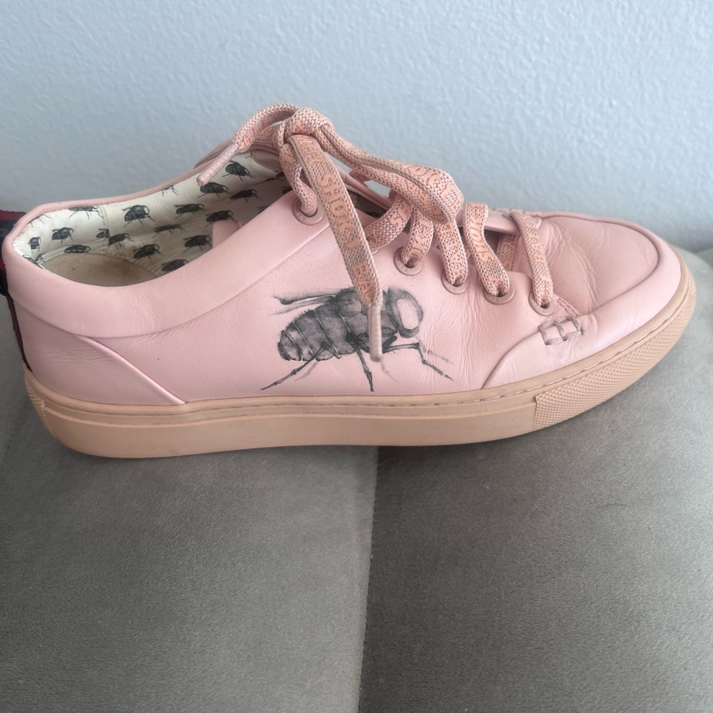 Bally limited edition sneakers in light pink.
